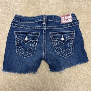 True Religion Rhinestone Jean Shorts